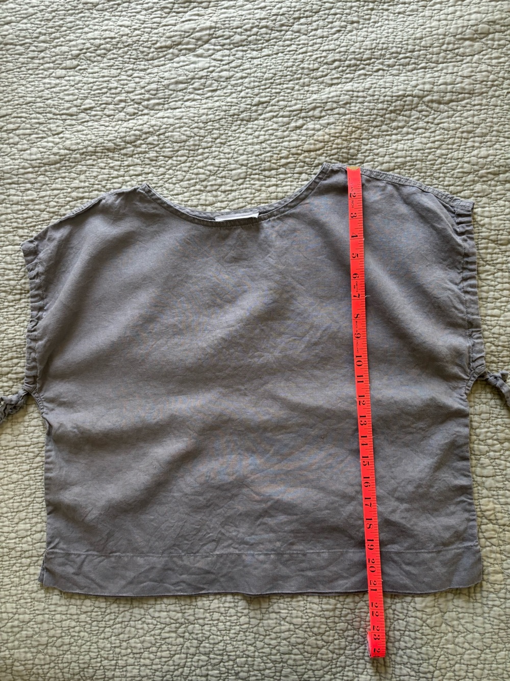 Everlane Linen Olive Green Short Sleeve Top S - Picture 8 of 8